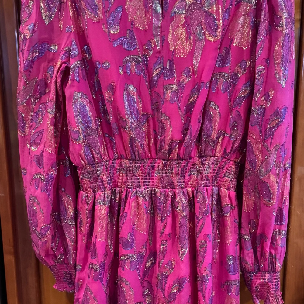 Vibrant Pink Patterned Dress